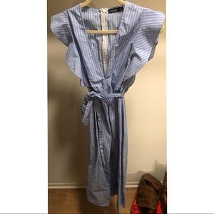 Boohoo Striped Midi Dress